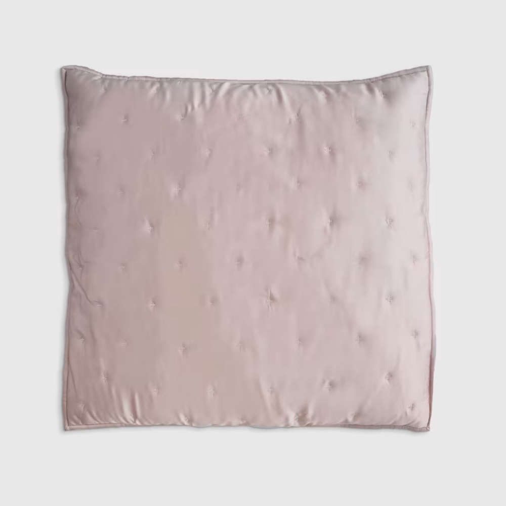 NWOT QUINCE Bamboo Dream Quilted Euro Sham Soft Blush 5857